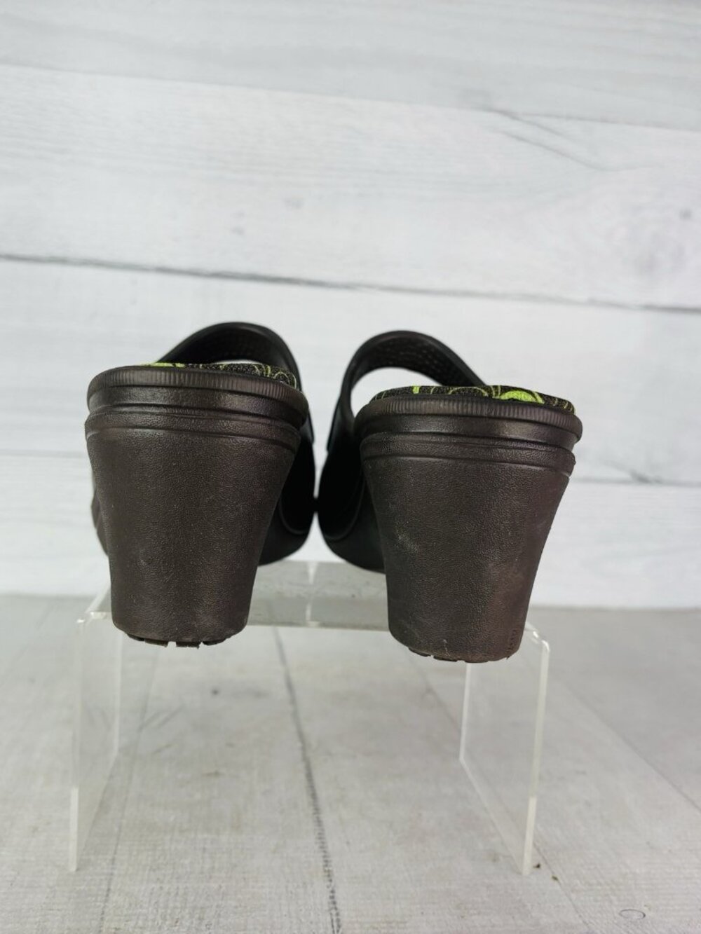 Crocs Women FRANCES Brown Slip On Wedge Closed Toe Mary Jane Comfort Shoes Sz 8 - Picture 5 of 16